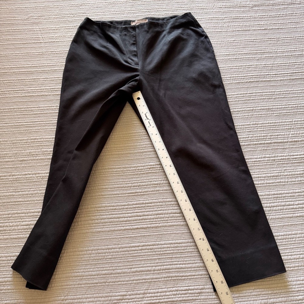 Chicos Black Crop Pants Womens Size 0.5 Small Straight Leg Flat Front Trousers - Picture 4 of 10